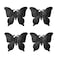 LFWATAXY 4PCS Butterfly Knobs Butterfly Handle Butterfly Home Furniture Decorations Bathroom Decor Dresser Cabinet Drawer Pulls Handles Black