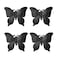 LFWATAXY 4PCS Butterfly Knobs Butterfly Handle Butterfly Home Furniture Decorations Bathroom Decor Dresser Cabinet Drawer Pulls Handles Black