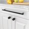 Asidrama 10 Pack 10 Inch254mm Matte Black Cabinet Pulls Knurled Cabinet Handles Cupboard Handles Kitchen Cabinet Hardware for Cupboard Drawer Pulls