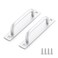 Ravinte Decor Barn Door Handles 8 Pack Silver Door Handles Sliding Cabinet Pulls 5 Hole Center Screen Cabinet Hardware Zinc Alloy Pulls