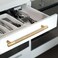 Ntresbonne 12 Pack 7 12 Inch 192 mm Barrel Cabinet Pulls Gold Cupboard Aluminum Handles Drawer Pull Cabinet Handles