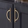 FILTA 10 Pack 5 Inch128mm Hole Centers Champagne Bronze Cabinet PullsStylish Kitchen Cabinet Handles Half Moon Zinc Alloy Cabinet Hardware for Cabinets Cupboard Handles Drawer Pulls