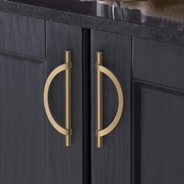 FILTA 10 Pack 5 Inch128mm Hole Centers Champagne Bronze Cabinet PullsStylish Kitchen Cabinet Handles Half Moon Zinc Alloy Cabinet Hardware for Cabinets Cupboard Handles Drawer Pulls
