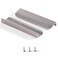 Satanga Edge Finger Tab Pull for cabinets Kitchen Concealed Drawer pulls Aluminum Flat Hidden Back Mount Door Handle for Home Pack of 10 Modern Brushed Nickel 787 Overall Length Easy Installation
