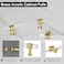 QOGRISUN 2Pack Acrylic Cabinet Pulls with Brass Base Gold Modern Drawer Handles 3inch Hole Center for Kitchen Dresser Drawer Clear Glass Crystal Pulls 51inch Total Length