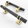 Asidrama 10 Pack 375 Inch96mm Matte Black and Gold Kitchen Cabinet Handles Cabinet Pulls Kitchen Cabinet Hardware for Cupboard Drawer Pulls