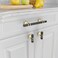 Asidrama 10 Pack 375 Inch96mm Matte Black and Gold Kitchen Cabinet Handles Cabinet Pulls Kitchen Cabinet Hardware for Cupboard Drawer Pulls