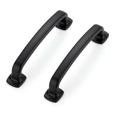 Ravinte Decor 5 Pack Arch Cabinet Pulls 334 Inch Black Drawer Handles for Kitchen Dresser Cabinet Doors Curved Solid Hardware