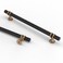 Asidrama 10 Pack 75 Inch192mm Knurled Matte Black and Champagne Bronze Kitchen Cabinet Handles Cabinet Pulls Kitchen Cabinet Hardware Cupboard Handles Drawer Pulls