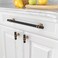 Asidrama 10 Pack 75 Inch192mm Knurled Matte Black and Champagne Bronze Kitchen Cabinet Handles Cabinet Pulls Kitchen Cabinet Hardware Cupboard Handles Drawer Pulls