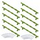 AchNau 10pcs Cabinet Handles Hole Centers 5Bamboo Shape Kitchen Cupboard Dresser Closet Drawer Door Pulls Green