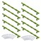 AchNau 10pcs Cabinet Handles Hole Centers 5Bamboo Shape Kitchen Cupboard Dresser Closet Drawer Door Pulls Green