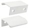 LC LICTOP Curved Edge Pull Handles 197 Inch Edge Finger Tab Handle for Caibnets Drawer Closet Door Wardrobe Cupboard 126 Inch Hole Spacing 10 Pcs White Edge Pulls