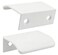 LC LICTOP Curved Edge Pull Handles 197 Inch Edge Finger Tab Handle for Caibnets Drawer Closet Door Wardrobe Cupboard 126 Inch Hole Spacing 10 Pcs White Edge Pulls