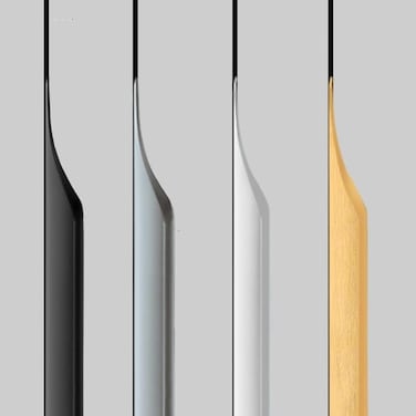 Shozafia 5 Pack Finger Pulls for Cabinets Streamlined Long Concealed Handle for Home Kitchen Door Drawer Cabinet Mount Finger Edge Tab Pull Golden Aluminum Gold300mm1181 Overall Length