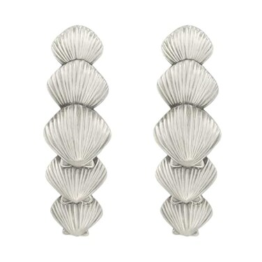 Costello Coastal Knobs Costello Coastal Seashell Drawer Pull Vertical 2Pack Artist Pewter Hardware Collection