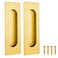 Malimali 472 Inch Recessed Finger Flush Pulls for Kitchen Cabinet Closet Sliding Cupboard Door Handle Brushed Gold Stainless Steel Rectangular Door Pulls Replacement Hardware 2 Pack