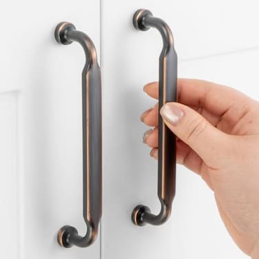 ASKANO 10 Pack 5 Inch Hole Centers Oil Rubbed Bronze Cabinet Pulls Brushed Bronze Cabinet Handles Bronze Kitchen Hardware for Cabinets ZP2302 Drawer Bedroom Dresser Bathroom Vanity Cupboard