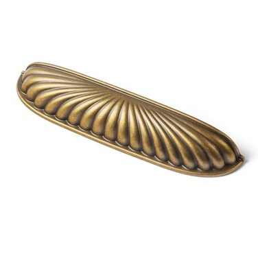 Goo-Ki GooKi 5 128mm Hole Centers Antique Brass Cabinet PullsAccessible Luxury Zinc Alloy Din Cup Cabinet Pulls with Retro Style6 Pack