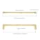 Asidrama 10 Pack 10 Inch256mm Brushed Gold Cabinet Pulls Cabinet Handles Cupboard Handles Kitchen Cabinet Hardware for Cupboard Drawer Pulls