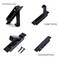 Dontay 5 Pack Pocket Door Pull Handle Edge Pull Professional Stainless Steel 304 Flush Mount Door Pull for Pocket Sliding Door Matte Black 5