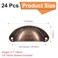suiwotin 24pcs Antique Cup Drawer Pulls Red Bronze Bin Cup Pulls Knobs Cabinet Pull Handles for Dresser Cupboard Closet Kitchen Furniture 32 Inch Length 26 Inch Hole Spacing