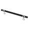 Alzassbg 10 Pack Black and Silver Cabinet Pulls 614 Inch160mm Hole Centers Kitchen Hardware Knurled Cabinet Handles for Cabinets and Drawers AL3087CPMB