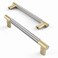 Asidrama 10 Pack 5 Inch128mm Knurled Brushed Nickel and Gold Kitchen Cabinet HandlesCabinet Pulls Kitchen Cabinet Hardware Cupboard Handles Drawer Pulls
