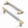 Asidrama 10 Pack 5 Inch128mm Knurled Brushed Nickel and Gold Kitchen Cabinet HandlesCabinet Pulls Kitchen Cabinet Hardware Cupboard Handles Drawer Pulls