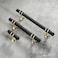Alzassbg 10 Pack Black and Gold Cabinet Pulls 10 Inch254mm Hole Centers Kitchen Hardware Knurled Cabinet Handles for Cabinets and Drawers AL3087KGPMB