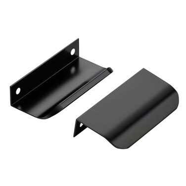 Ravinte Hardware 30 Pack Black Cabinet Handles 315 Inch 80mm Finger Edge Pulls 212 Inch Hole Center Finger Pulls for Cabinets