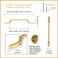 Goo-Ki GooKi 6 Pack Brushed Brass Cabinet Handle Drawer Pulls 3 76mm Hole Modern Bar Handles Pull Kitchen Cabinet Hardware for Dresser Cupboard Bathroom Wardrobe 1751TLS76