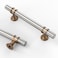 Asidrama 10 Pack 375 Inch96mm Brushed Satin Nickel and Champagne Bronze Kitchen Cabinet Handles Cabinet Pulls Kitchen Cabinet Hardware Cupboard Handles Drawer Pulls