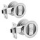 Dontay 2 Pack Pocket Door Privacy Lock Flush Handles 238 Backset BedBath Latch Recessed Knob Hardware for 1 38 to 2 316 Thickness Door Excluding Edge Pull Brushed Nickel Round
