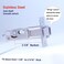 Dontay 2 Pack Pocket Door Privacy Lock Flush Handles 238 Backset BedBath Latch Recessed Knob Hardware for 1 38 to 2 316 Thickness Door Excluding Edge Pull Brushed Nickel Round