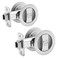 Dontay 2 Pack Pocket Door Privacy Lock Flush Handles 238 Backset BedBath Latch Recessed Knob Hardware for 1 38 to 2 316 Thickness Door Excluding Edge Pull Brushed Nickel Round