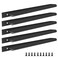Malimali 5 Pack Black Finger Edge Pulls for Wardrobes Cabinets 1181 Drawer Pulls Kitchen Cabinet Handles Modern Aluminum Concealed Tab Pulls for Closet Door Matte Black