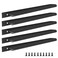 Malimali 5 Pack Black Finger Edge Pulls for Wardrobes Cabinets 1181 Drawer Pulls Kitchen Cabinet Handles Modern Aluminum Concealed Tab Pulls for Closet Door Matte Black