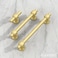 Alzassbg 10 Pack Brushed Gold Cabinet Pulls 5 Inch128mm Hole Centers Cabinet Handles Kitchen Hardware Straight Bar for Cabinets and Drawer AL3505MGP
