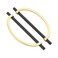 Alzassbg 6 Pack Matt Black and Gold Cabinet Pulls 712 Inch192mm Hole Centers Half Moon Metal Drawer Pulls Kitchen Hardware Cabinet Handles AL3902MBGB