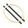 Alzassbg 6 Pack Matt Black and Gold Cabinet Pulls 712 Inch192mm Hole Centers Half Moon Metal Drawer Pulls Kitchen Hardware Cabinet Handles AL3902MBGB
