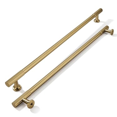 khtumeware 12 Inch Hole Center 5 Pack Champagne Bronze Heavy Duty Solid Satin Brass Cabinet Pulls Kitchen Drawer Handles for Dresser cabinets cabinets