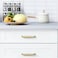 Goo-Ki GooKi 6 Pack Champagne Bronze Cabinet Handle Solid Zinc Alloy Drawer Pulls 504 Inch cc Modern Cabinet Pulls Dresser Handles Kitchen Hardware