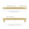 Asidrama 10 Pack 75 Inch192mm Brushed Gold Cabinet Pulls Knurled Kitchen Cabinet Handles Cabinet Pulls Kitchen Cabinet Hardware for Cupboard Drawer Pulls