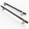 Asidrama 10 Pack 113 Inch288mm Matte Black and Gold Kitchen Cabinet Handles Cabinet Pulls Kitchen Cabinet Hardware for Cupboard Drawer Pulls