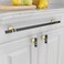Asidrama 10 Pack 113 Inch288mm Matte Black and Gold Kitchen Cabinet Handles Cabinet Pulls Kitchen Cabinet Hardware for Cupboard Drawer Pulls