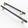 Asidrama 10 Pack 113 Inch288mm Matte Black and Gold Kitchen Cabinet Handles Cabinet Pulls Kitchen Cabinet Hardware for Cupboard Drawer Pulls