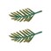 SOFFEE DESIGN Set of 2 Metal Green Leaf Cabinet Pull Dresser Drawer Handle Simulated Leaf Shape Gradient Color with Glossy Layer Closet Handles Door Knobs with Mounting Screws
