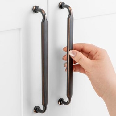 ASKANO 5 Pack 712 Inch Hole Centers Oil Rubbed Bronze Cabinet Pulls Brushed Bronze Cabinet Handles Bronze Kitchen Hardware for Cabinets ZP2302 Drawer Bedroom Dresser Bathroom Vanity Cupboard