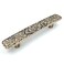JETLAND Bridged Drawer Cabinet Pulls 6Pack Antique Brass 3 Hole Centers Antique Peony Solid Cast TG0115AB076